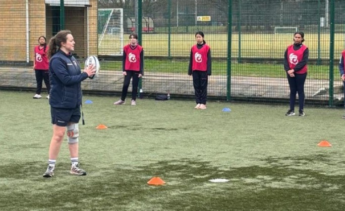 Latest News » Leicester Tigers Rugby Session at Leicester High School for Girls